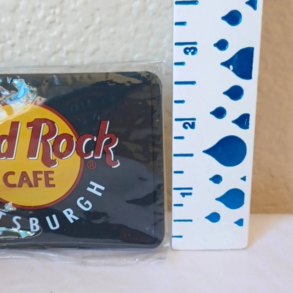 New Hard Rock Cafe Luggage Tag Pittsburgh, Black Yellow Red for Men or Women